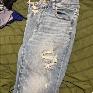 American Eagle Outfitters Kids Light Blue Distressed Jeans